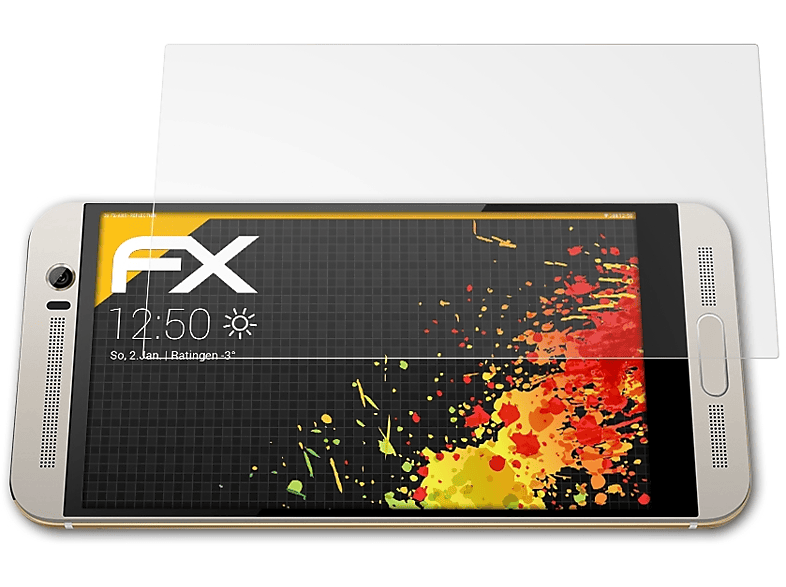 3x ATFOLIX Plus) HTC M9 Displayschutz(für FX-Antireflex One