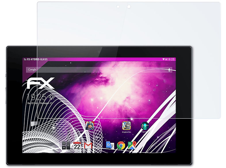 ATFOLIX FX-Hybrid-Glass Schutzglas(für Sony Xperia Tablet Z)