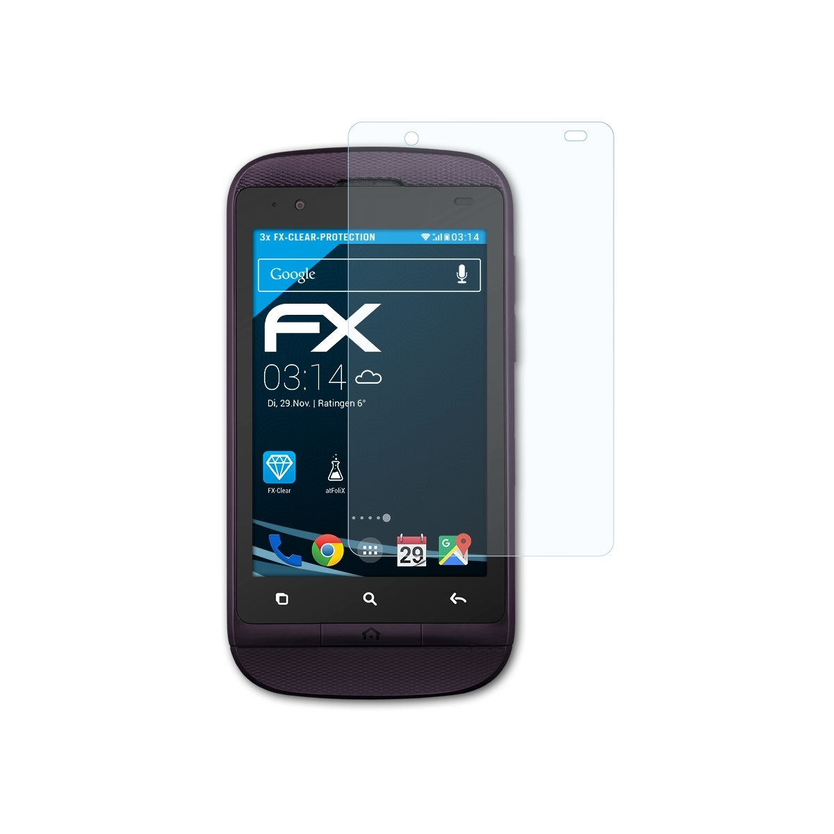ATFOLIX 3x FX-Clear Displayschutz(für Alcatel One Touch 918D)