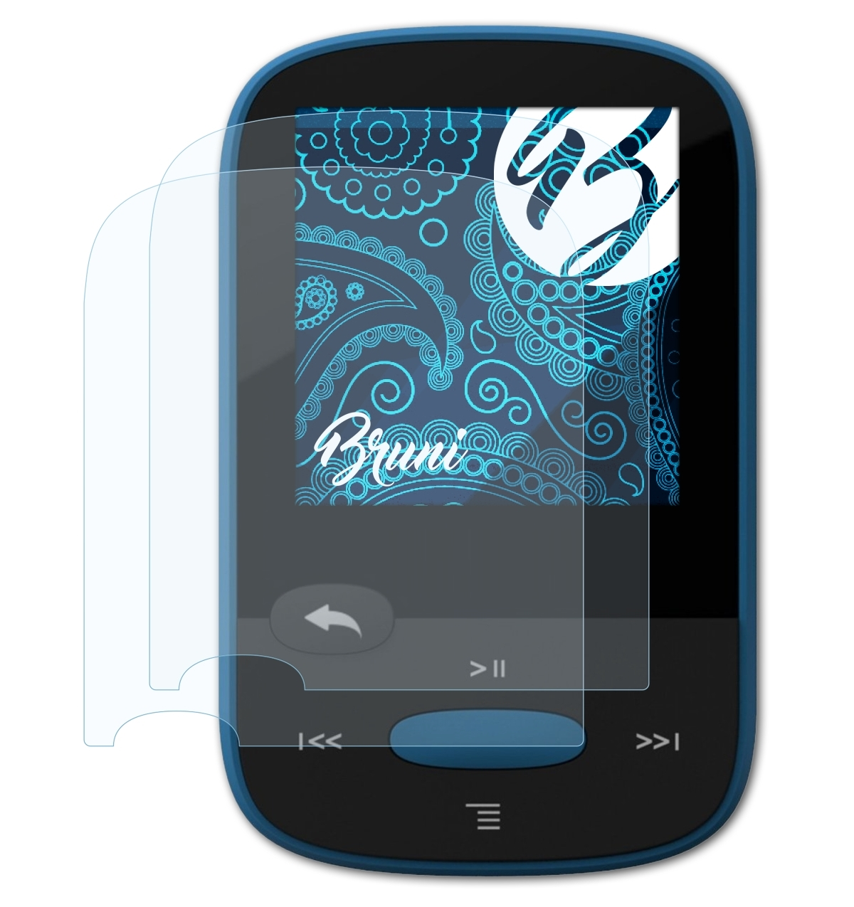 BRUNI 2x Basics-Clear Sandisk Schutzfolie(für Clip Sport)
