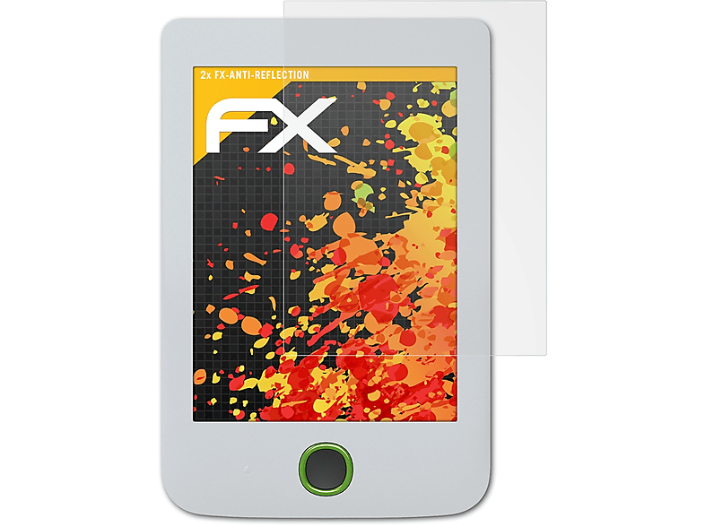 FX-Antireflex ATFOLIX 2) 2x Displayschutz(für PocketBook Basic