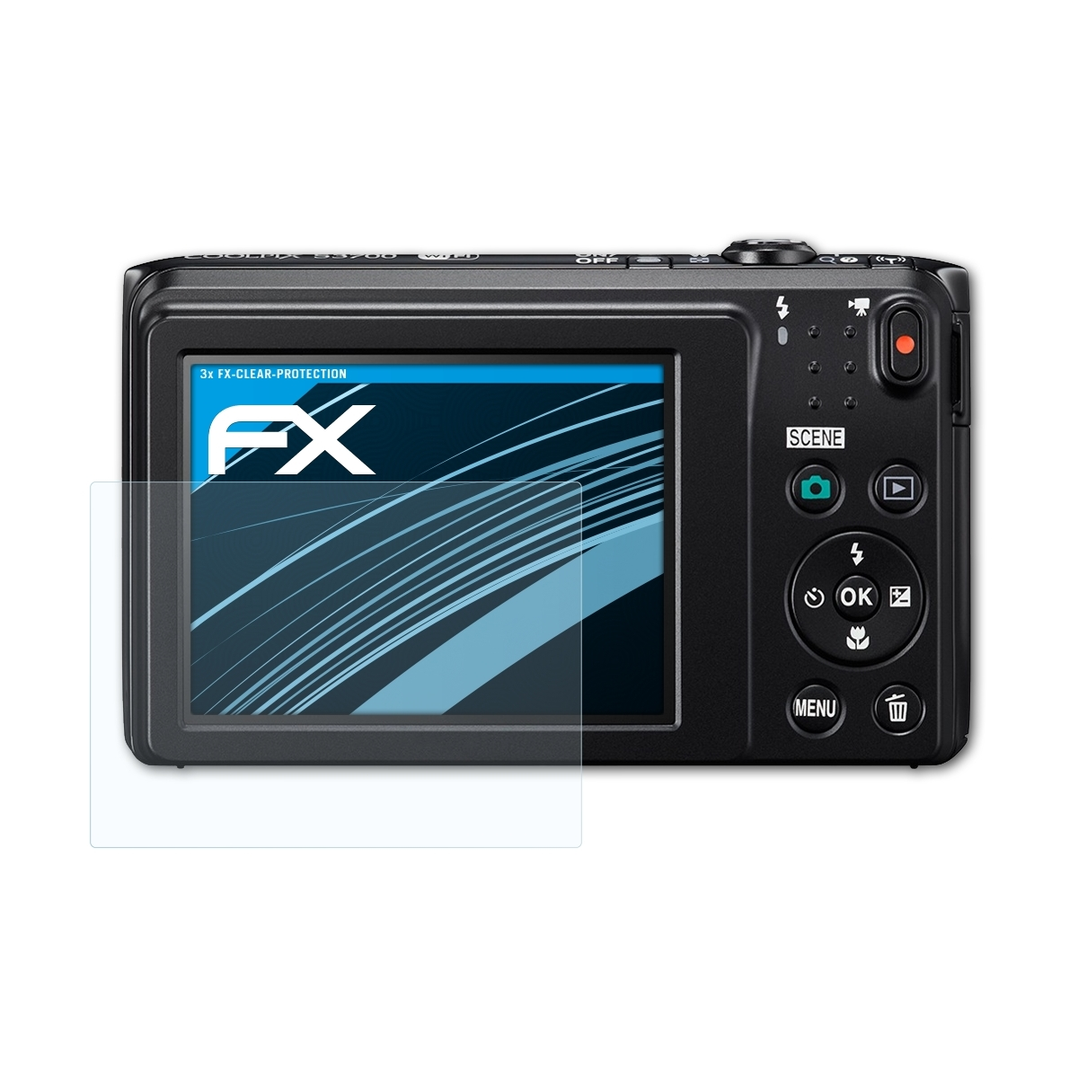 S3700) FX-Clear ATFOLIX Coolpix Displayschutz(für Nikon 3x