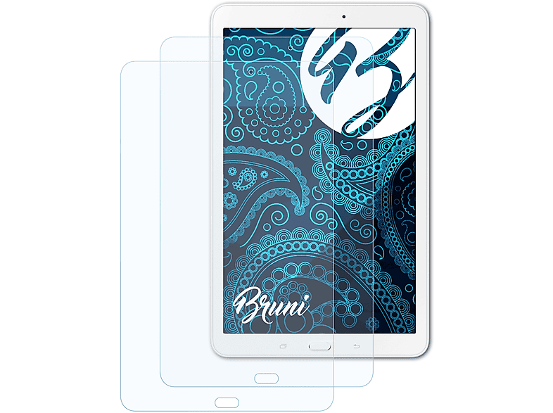 BRUNI 2x Basics-Clear Schutzfolie(für Samsung Galaxy Tab E 9.6)