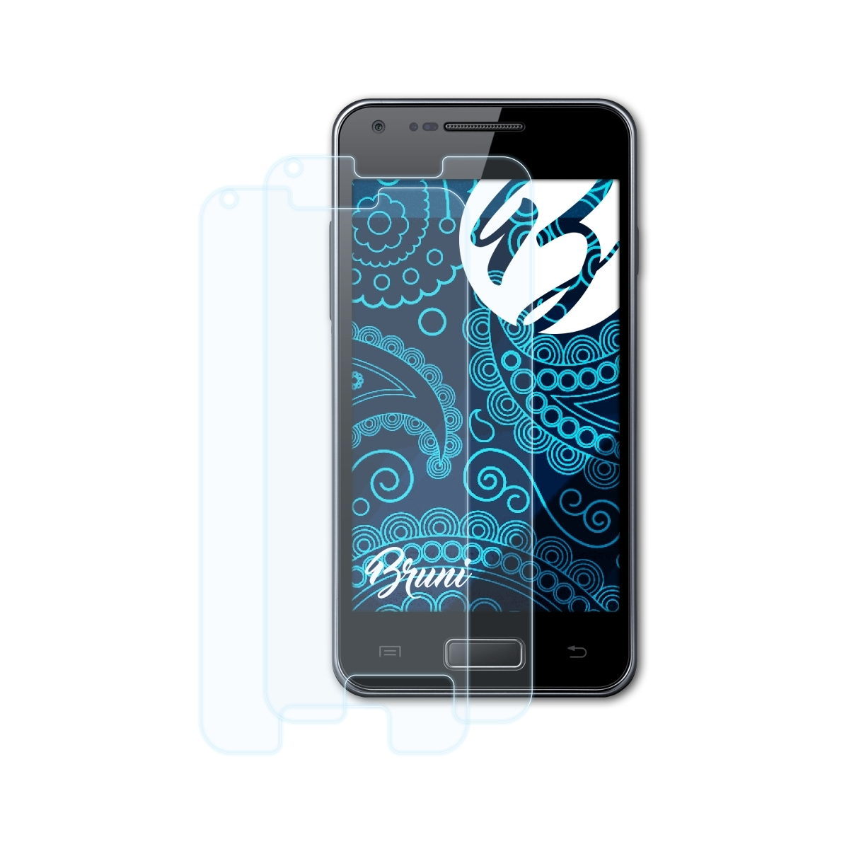 2x Basics-Clear S (GT-I9070)) Samsung BRUNI Schutzfolie(für Advance Galaxy