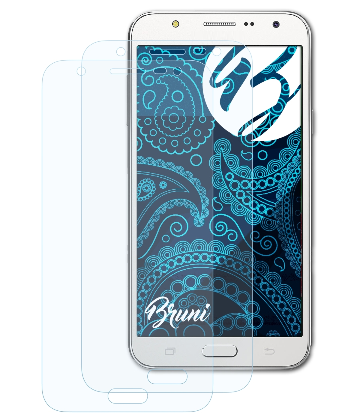 BRUNI 2x Basics-Clear Schutzfolie(für Galaxy J5 Samsung (2015))