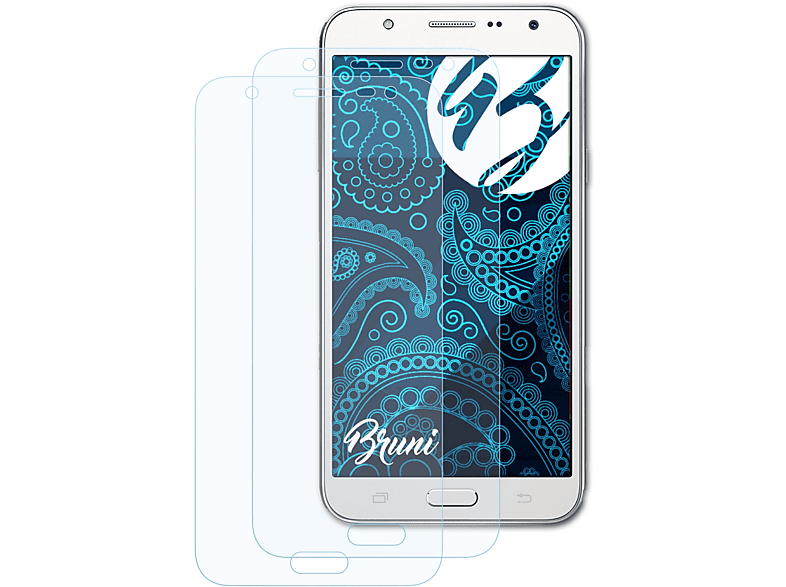 BRUNI 2x Basics-Clear Schutzfolie(für Samsung Galaxy J5 (2015))