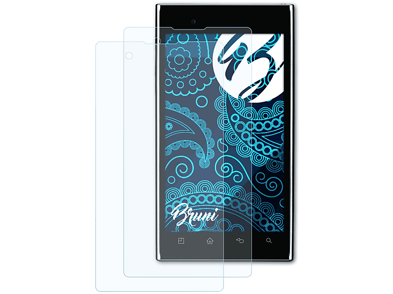 BRUNI 2x Basics-Clear Schutzfolie(für (P940)) LG 3.0 Phone Prada