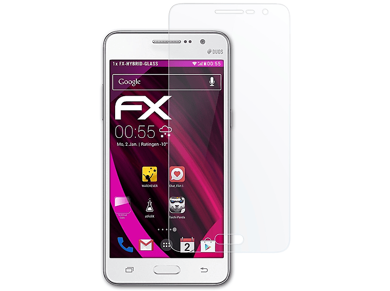 FX-Hybrid-Glass ATFOLIX Schutzglas(für Grand Samsung Prime) Galaxy