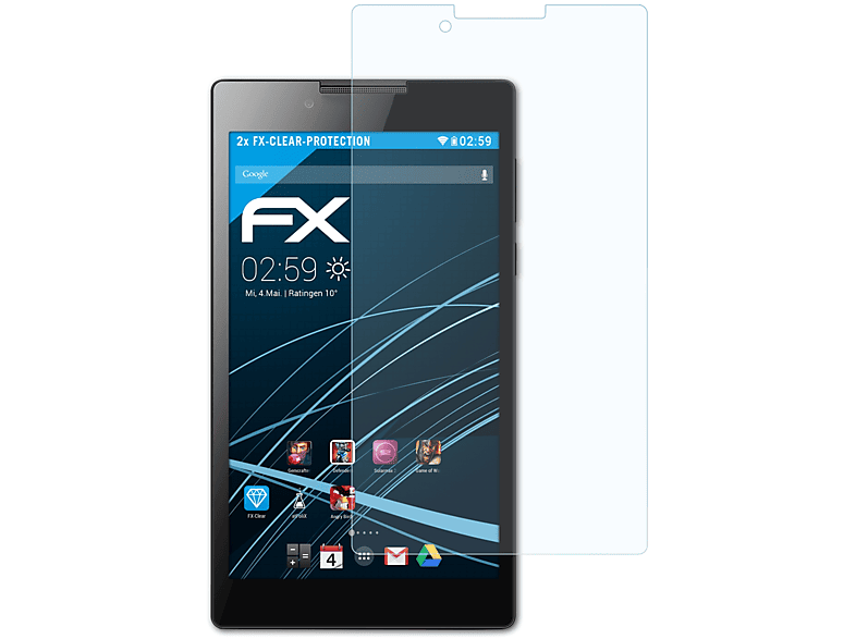 ATFOLIX 2x FX-Clear Displayschutz(für Lenovo Tab 2 A7-30)