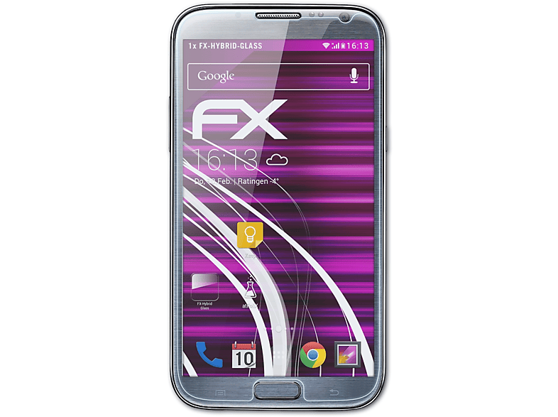 (GT-N7100)) 2 Samsung Note Galaxy FX-Hybrid-Glass Schutzglas(für ATFOLIX