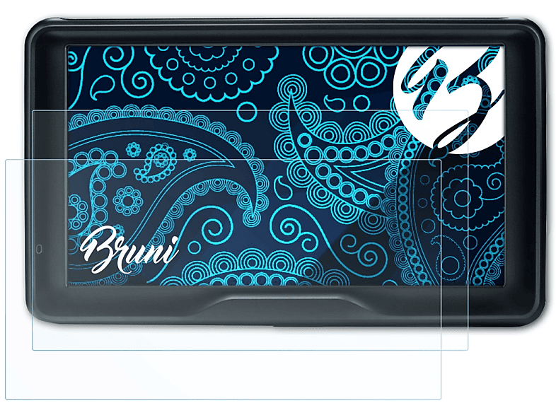 BRUNI 2x Basics-Clear Schutzfolie(für Garmin Camper 760LMT-D)