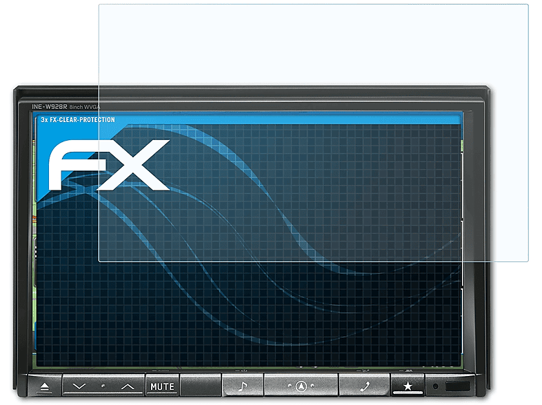 ATFOLIX 3x FX-Clear Displayschutz(für Alpine INE-W928R)