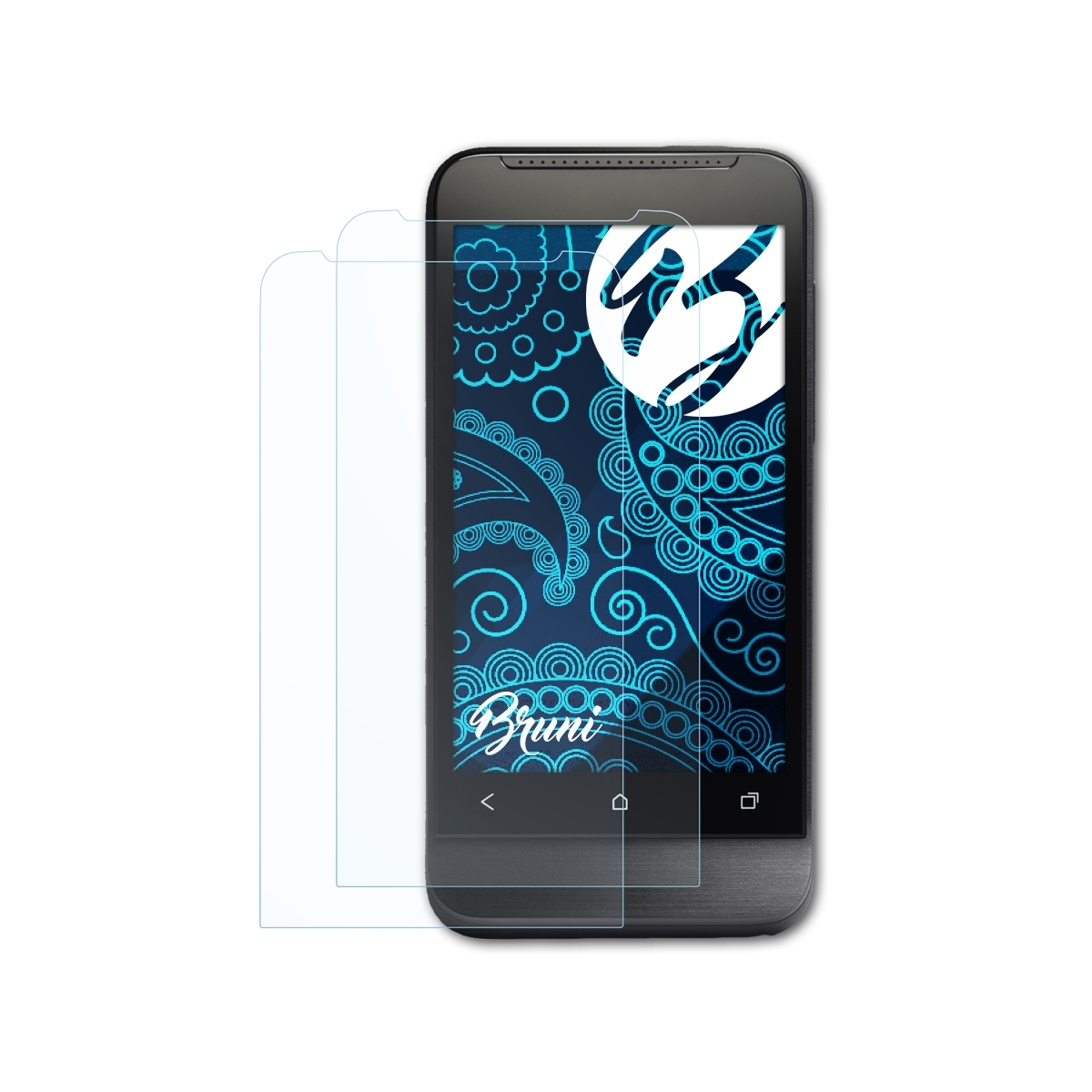 2x BRUNI Basics-Clear HTC One V) Schutzfolie(für
