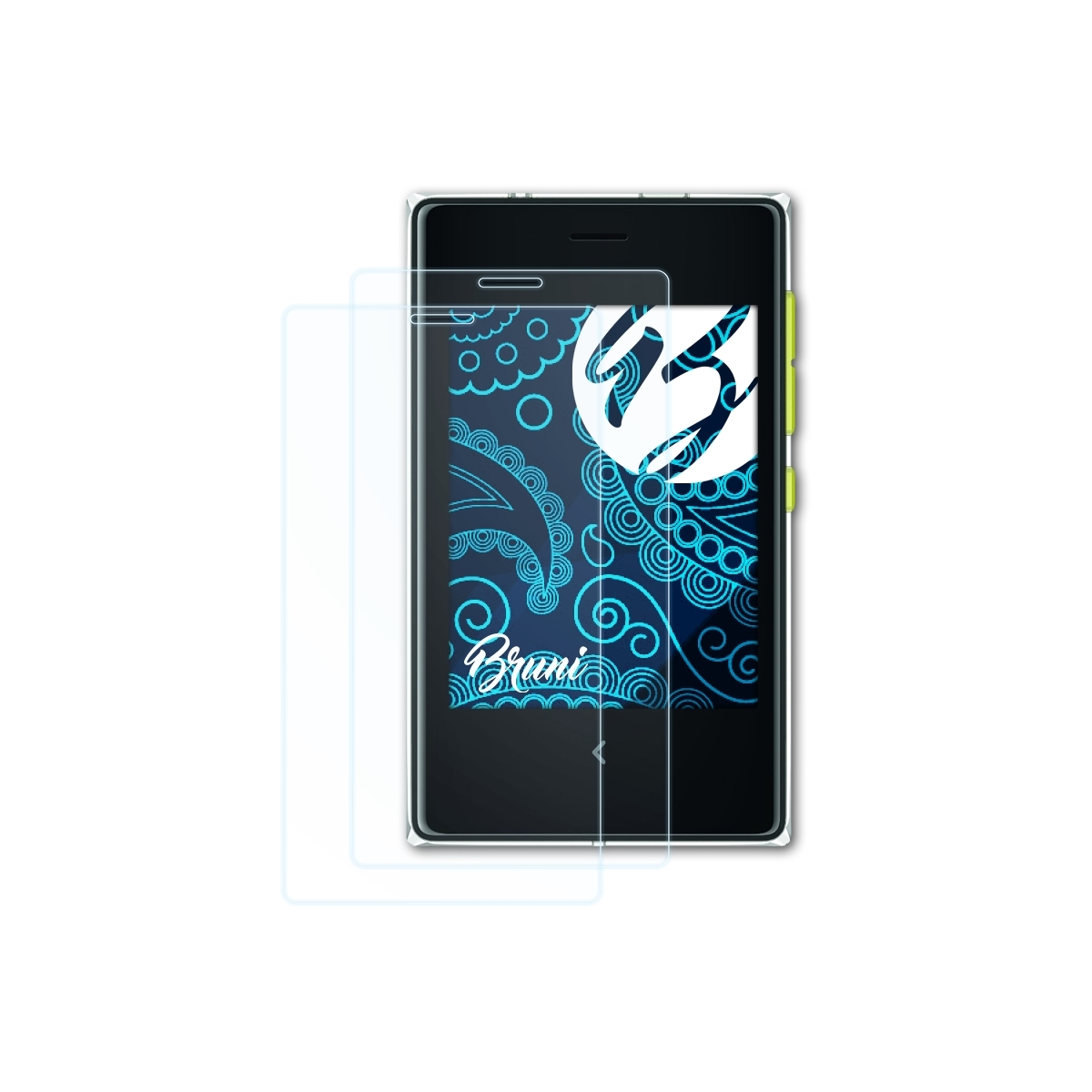 BRUNI 2x Basics-Clear Nokia 503) Asha Schutzfolie(für