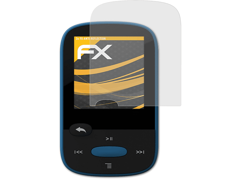 ATFOLIX 3x Sandisk Sport) Clip FX-Antireflex Displayschutz(für