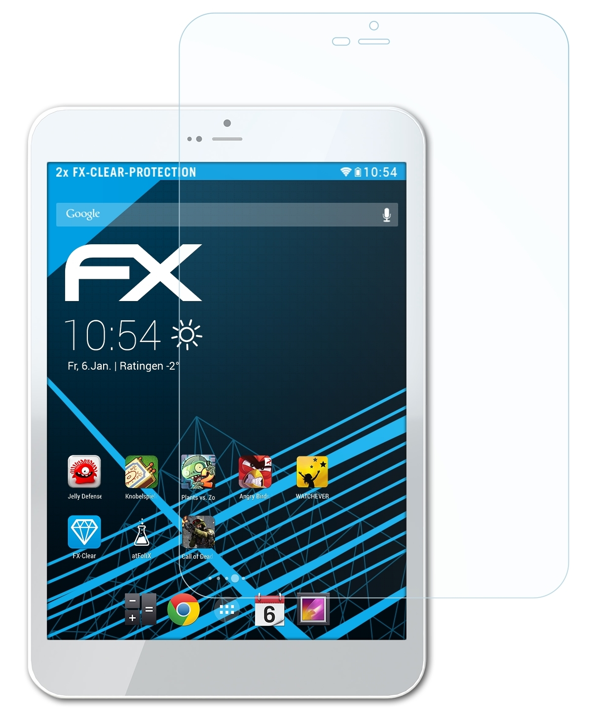 ATFOLIX 2x FX-Clear Displayschutz(für 79 Archos Xenon)