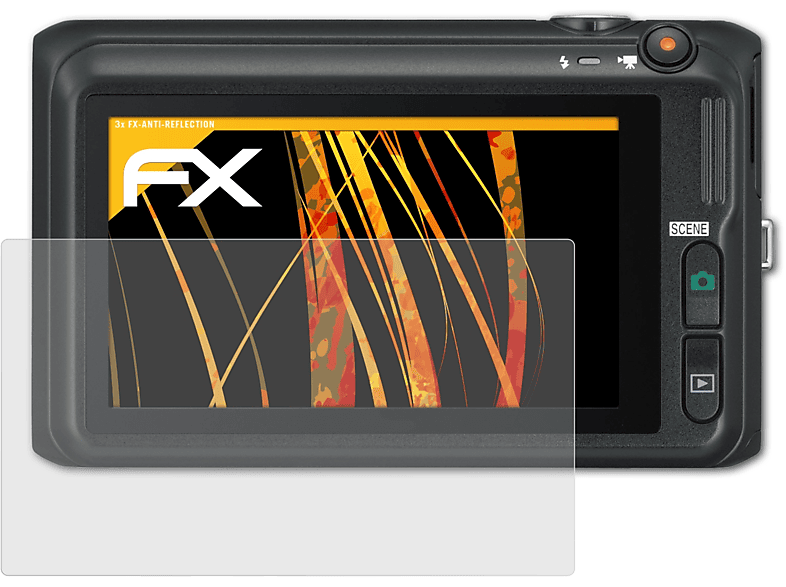 ATFOLIX 3x FX-Antireflex Displayschutz(für Nikon Coolpix S6400)