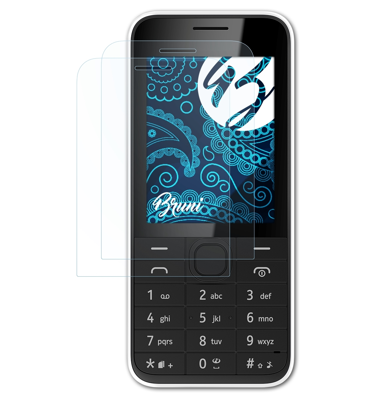 BRUNI 2x Basics-Clear 208) Nokia Schutzfolie(für
