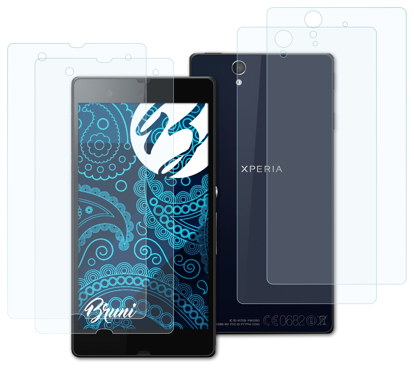 BRUNI 2x Basics-Clear Schutzfolie(für Sony Z) Xperia