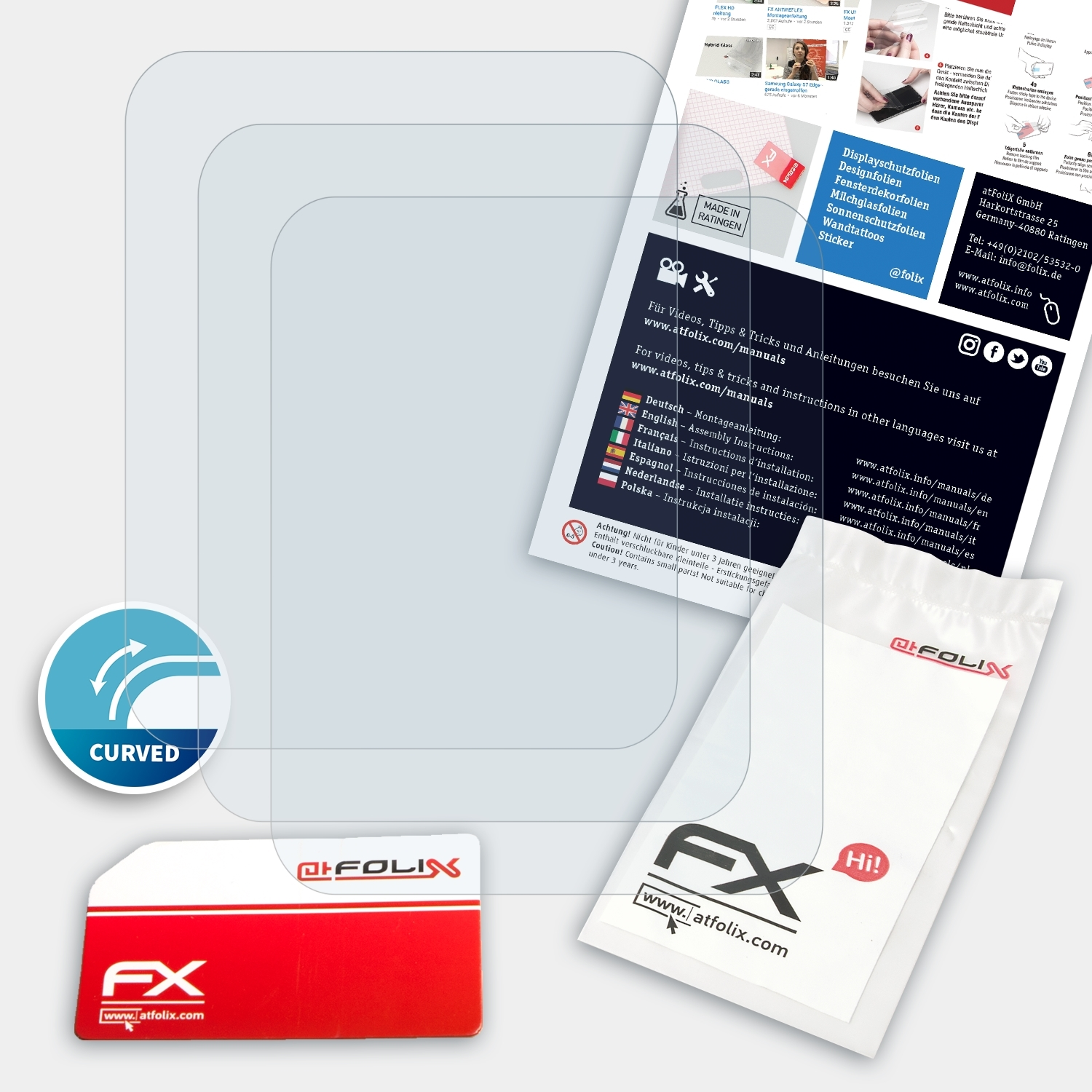 3x 2) Samsung Gear FX-ActiFleX Displayschutz(für ATFOLIX