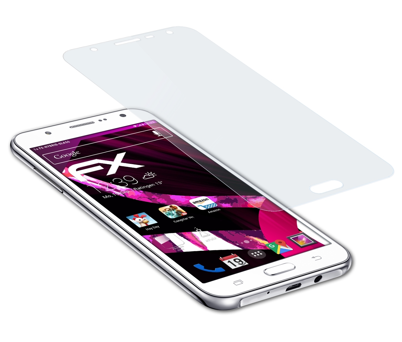 Samsung FX-Hybrid-Glass ATFOLIX Schutzglas(für J7 (2015)) Galaxy