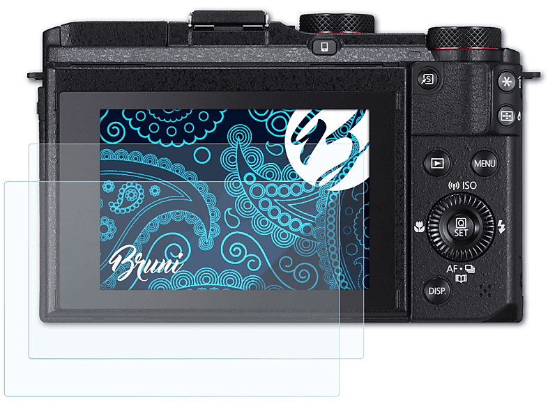 BRUNI 2x Basics-Clear Schutzfolie(für Canon PowerShot G3 X)