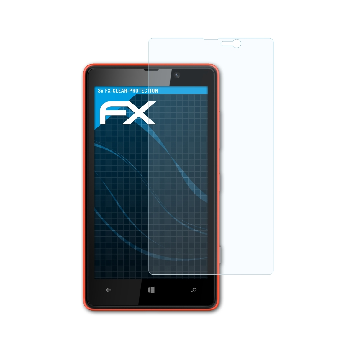 ATFOLIX 3x FX-Clear Displayschutz(für Lumia 820) Nokia