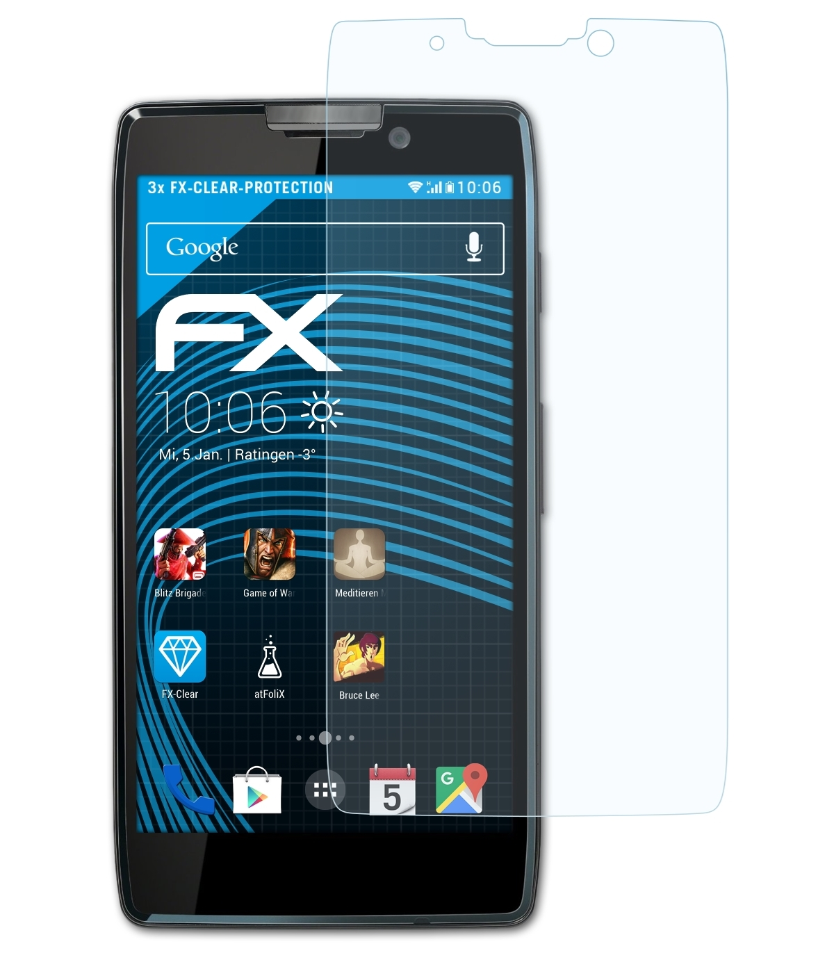 Motorola Razr ATFOLIX Displayschutz(für 3x Maxx FX-Clear (Droid) HD)