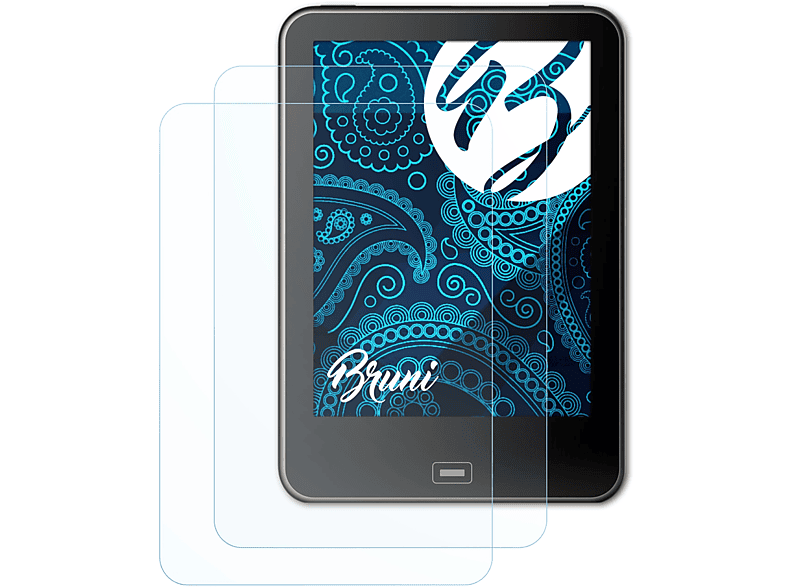 BRUNI 2x Basics-Clear Schutzfolie(für Tolino Vision)