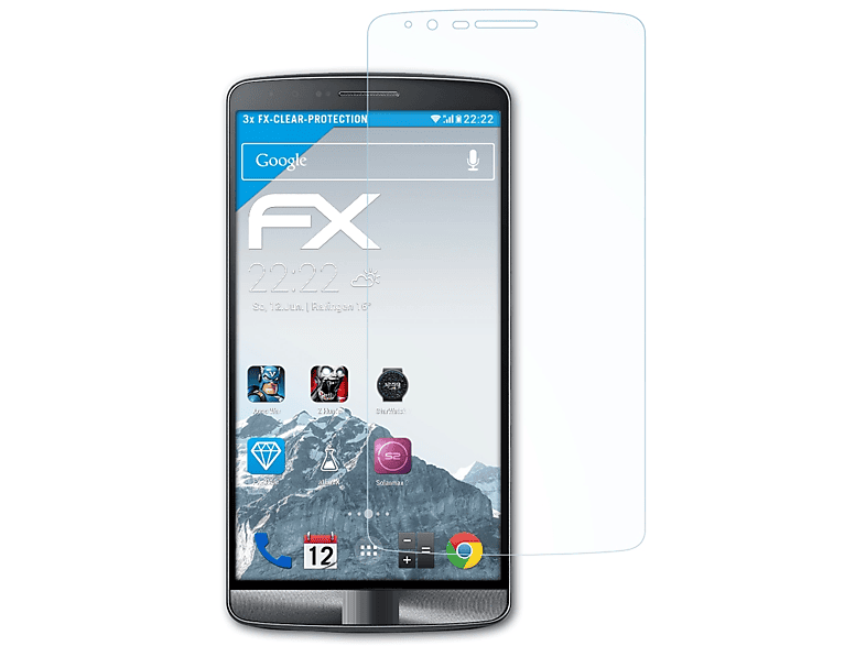 ATFOLIX 3x FX-Clear Displayschutz(für LG G3)
