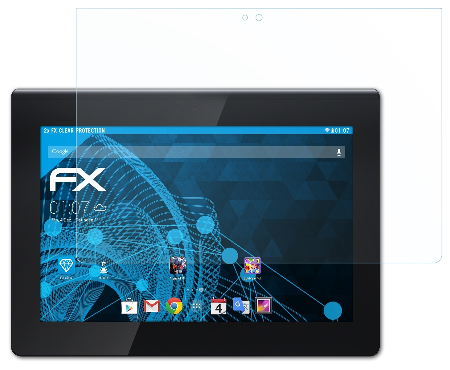 2x ATFOLIX Displayschutz(für FX-Clear Xperia S) Tablet Sony