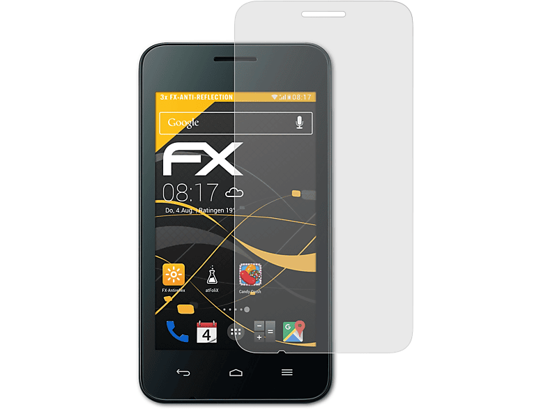 ATFOLIX 3x FX-Antireflex Displayschutz(für Huawei Ascend Y330)