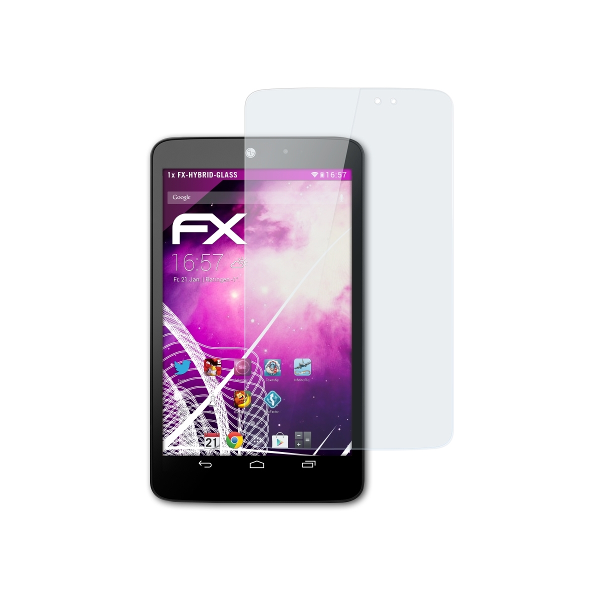 Pad FX-Hybrid-Glass ATFOLIX LG G Schutzglas(für 8.3)