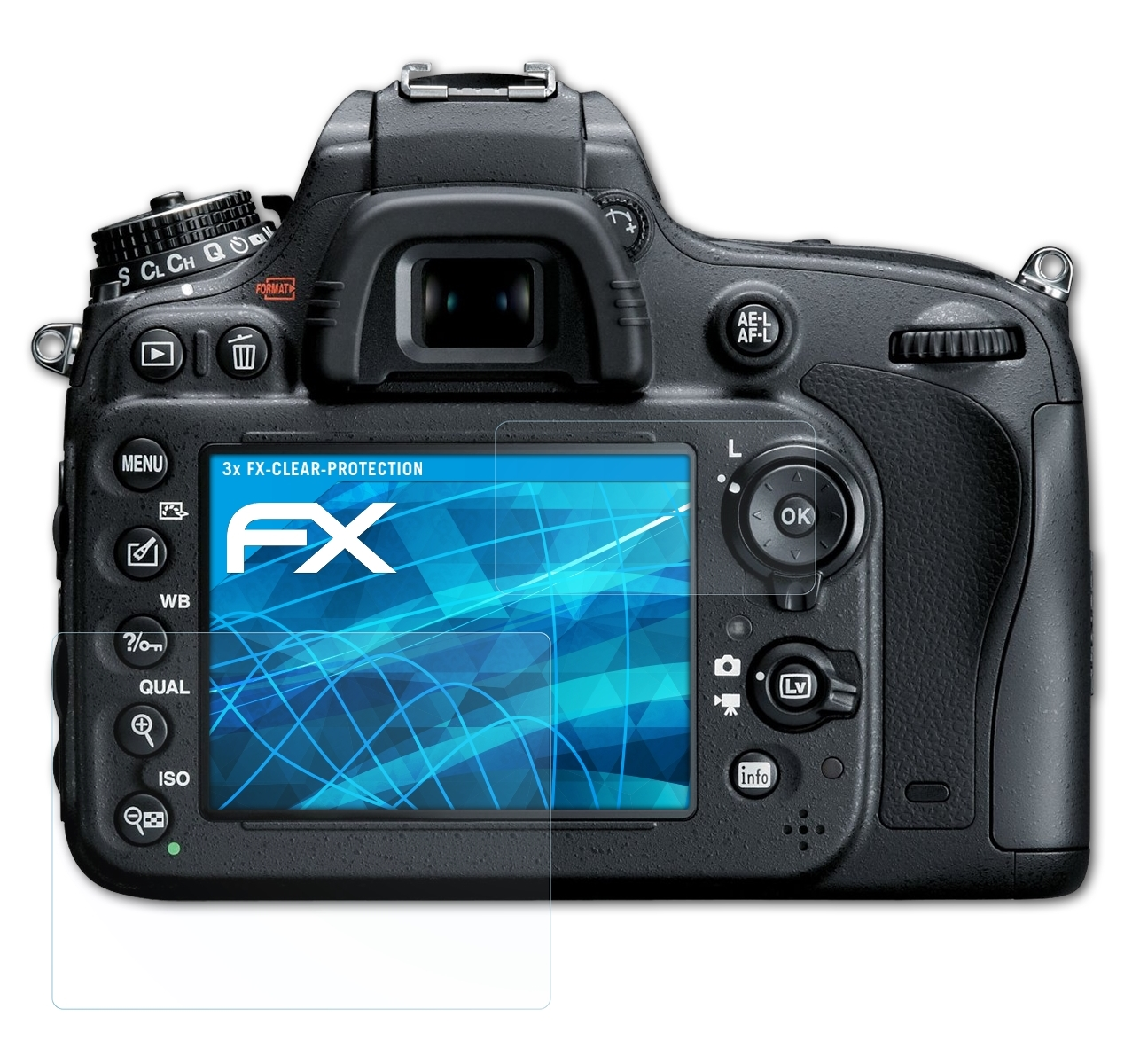 FX-Clear Displayschutz(für Nikon D600) 3x ATFOLIX