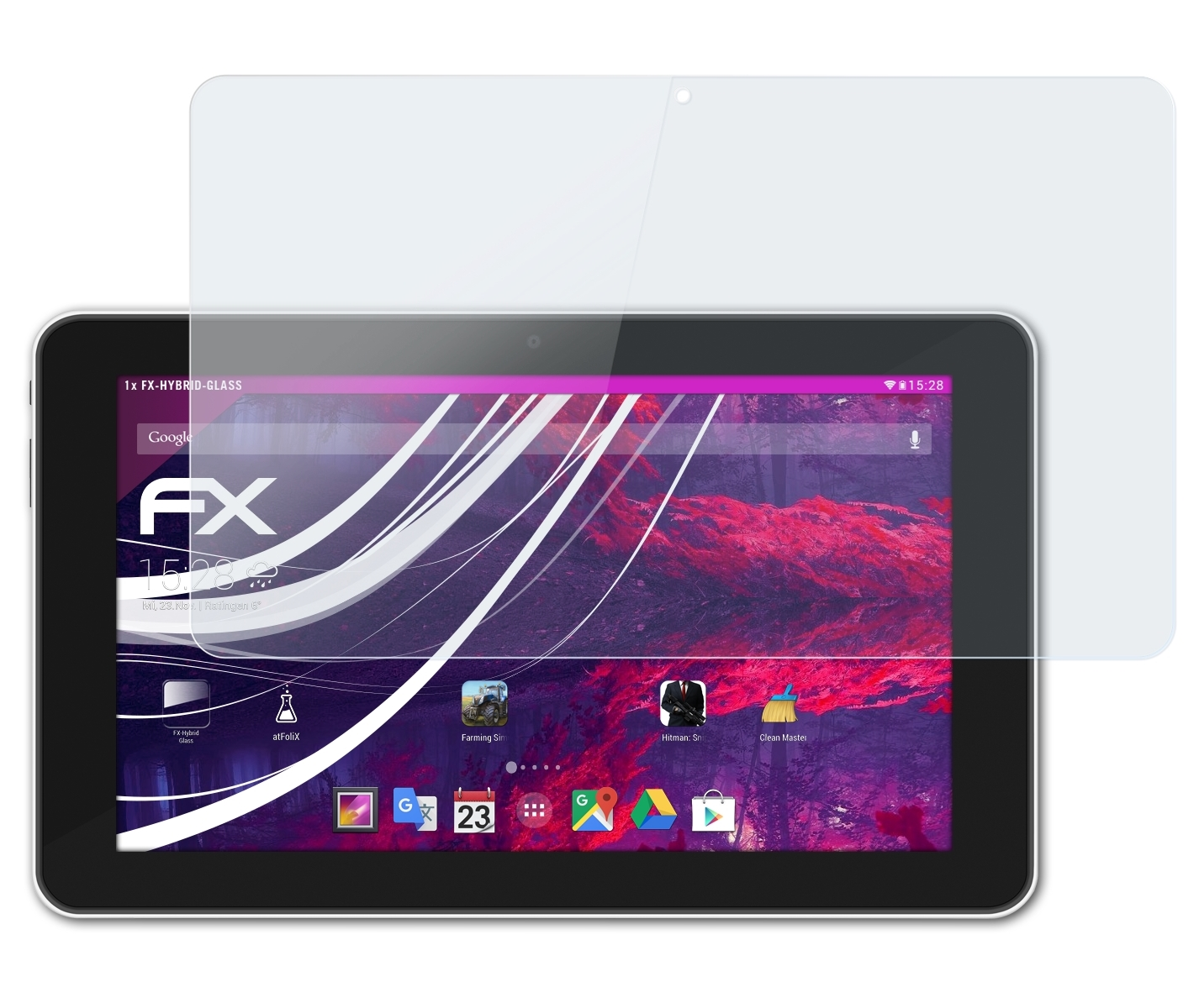 10.1 ATFOLIX Volks-Tablet (1.Generation)) Schutzglas(für FX-Hybrid-Glass Trekstor