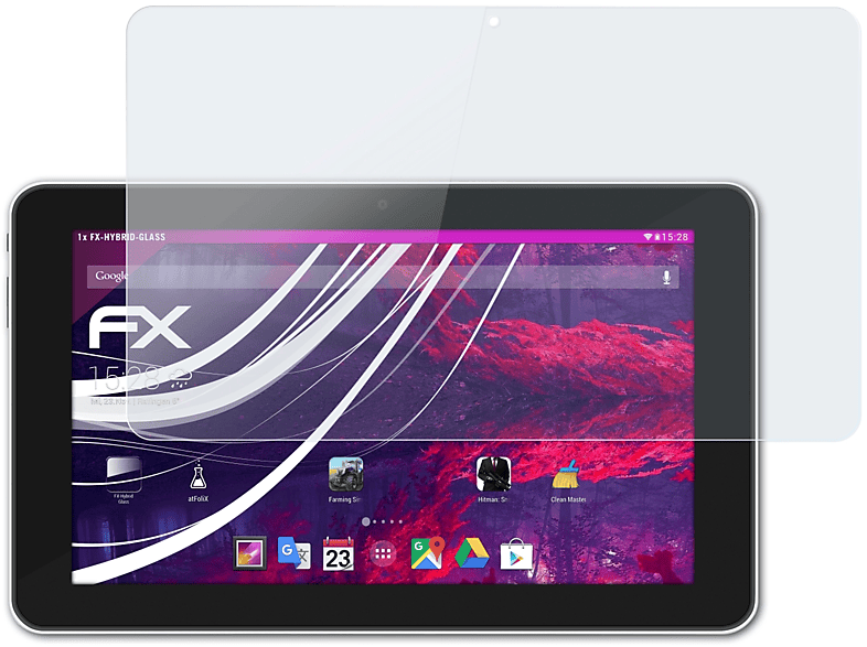10.1 ATFOLIX Volks-Tablet (1.Generation)) Schutzglas(für FX-Hybrid-Glass Trekstor
