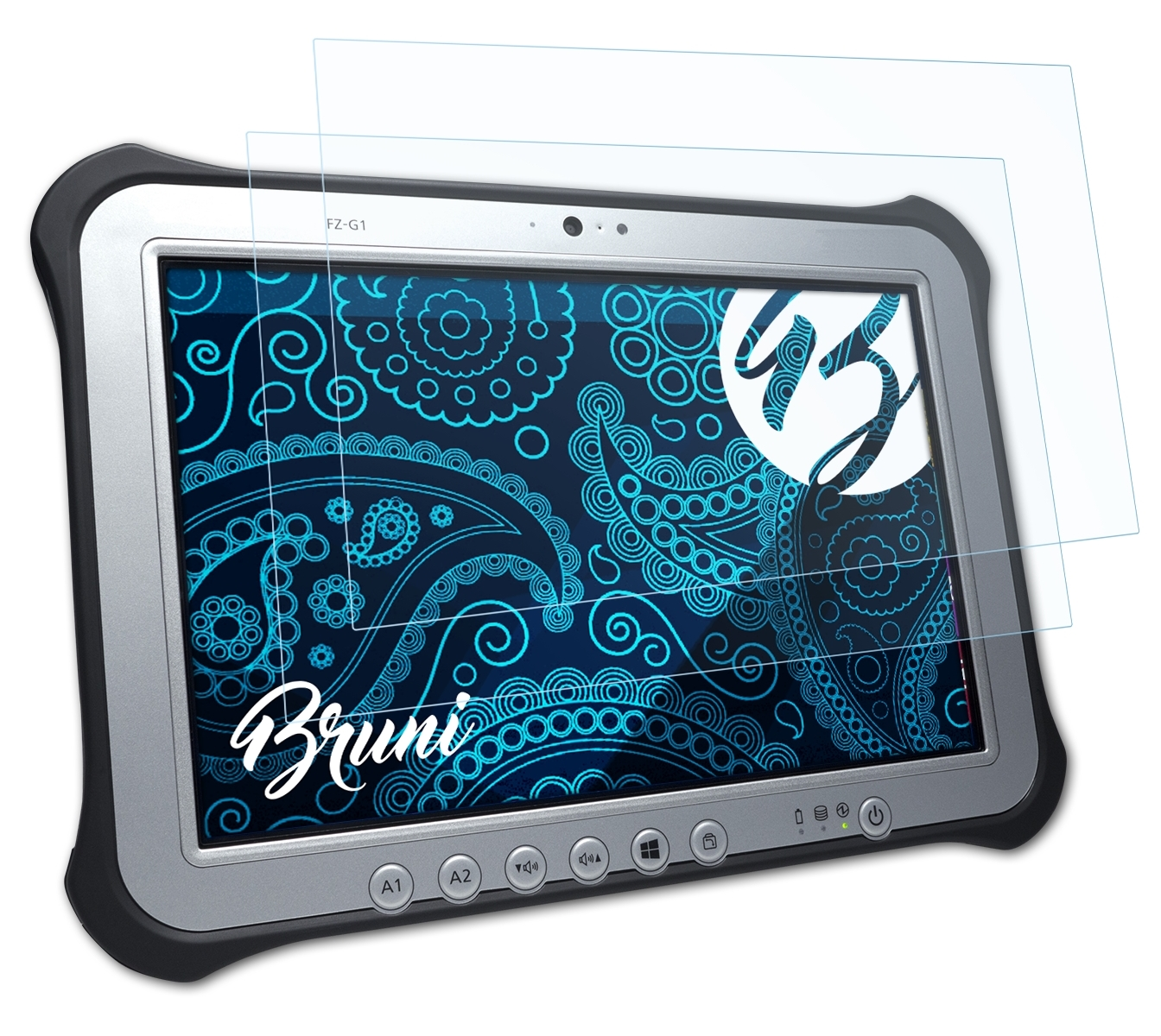 BRUNI 2x Basics-Clear Schutzfolie(für Panasonic ToughPad FZ-G1)