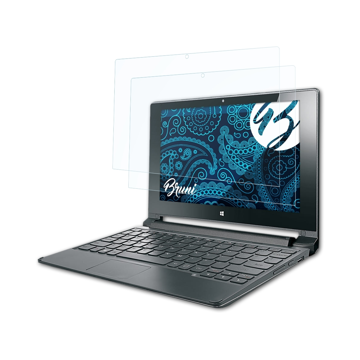 BRUNI 2x Basics-Clear Schutzfolie(für Lenovo 10) Flex IdeaPad