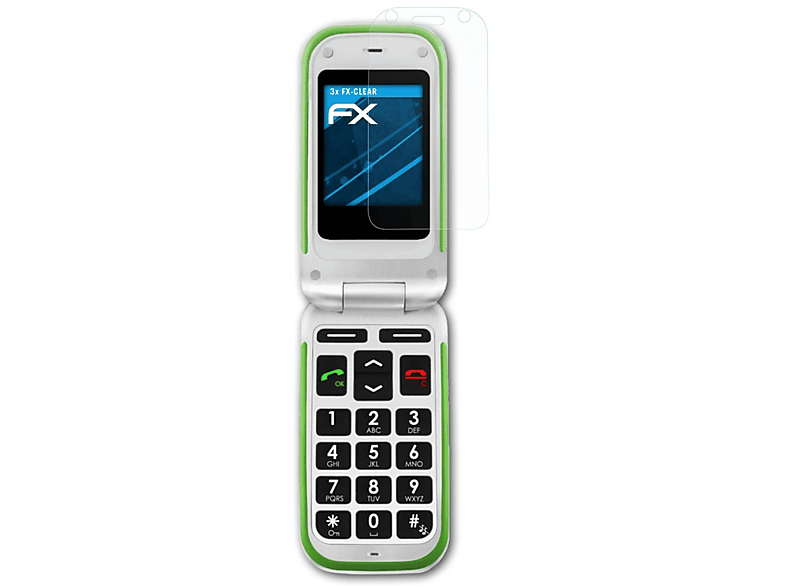 3x FX-Clear ATFOLIX Displayschutz(für Doro 410gsm) PhoneEasy