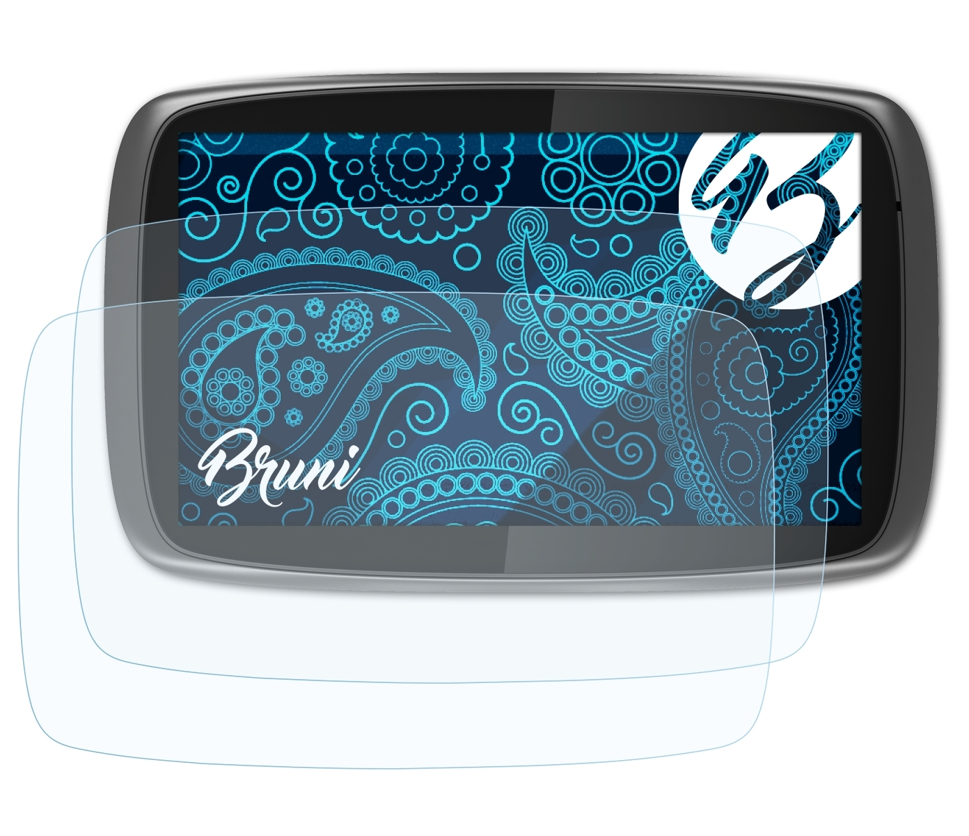 BRUNI 2x Basics-Clear Schutzfolie(für TomTom 5000 (2013)) GO