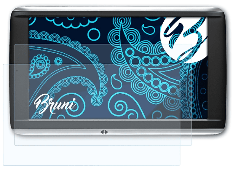 BRUNI 2x Basics-Clear Schutzfolie(für Navigon 72 Premium)