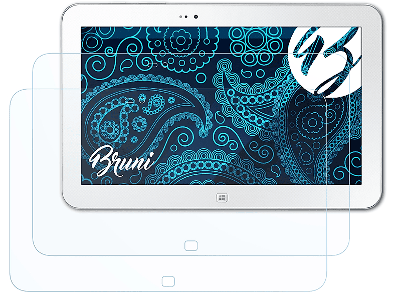 BRUNI 2x Basics-Clear Schutzfolie(für Samsung Ativ Tab 3)