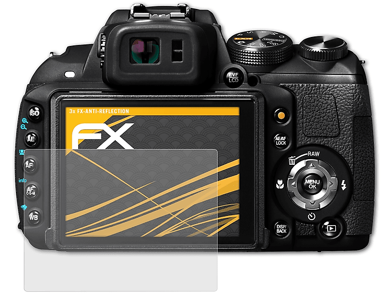 ATFOLIX 3x FX-Antireflex Displayschutz(für Fujifilm FinePix HS25EXR)
