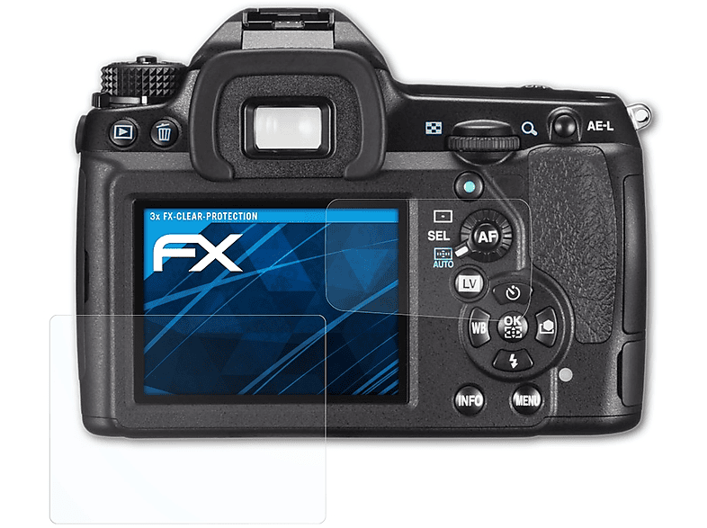 ATFOLIX 3x FX-Clear Displayschutz(für IIs) K-5 Pentax