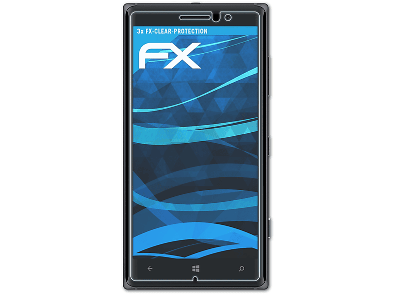 ATFOLIX 3x FX-Clear Displayschutz(für Nokia Lumia 830)
