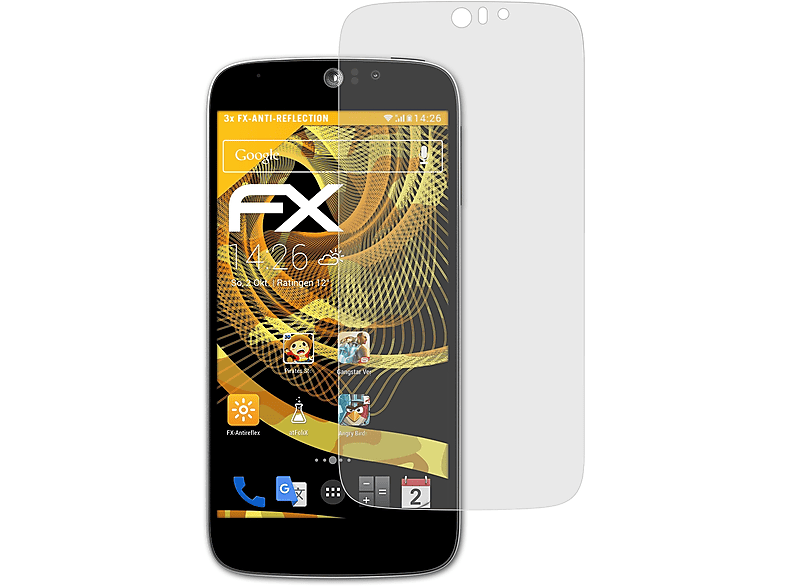 ATFOLIX 3x FX-Antireflex Displayschutz(für Liquid Z Acer Jade (Plus))