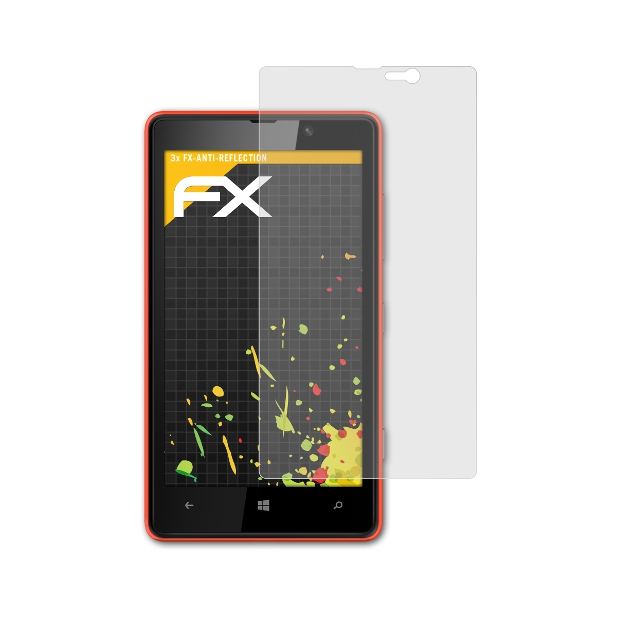 ATFOLIX 3x 820) Nokia FX-Antireflex Lumia Displayschutz(für