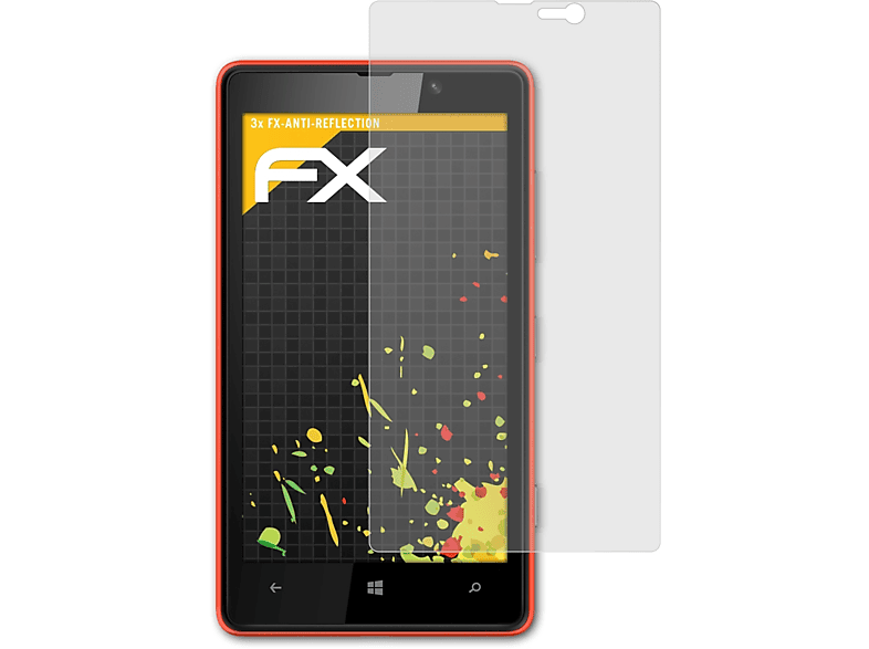 ATFOLIX 3x FX-Antireflex Displayschutz(für Nokia Lumia 820)