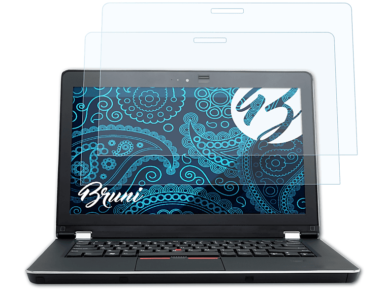 BRUNI 2x Basics-Clear Schutzfolie(für Lenovo ThinkPad Edge E420S)
