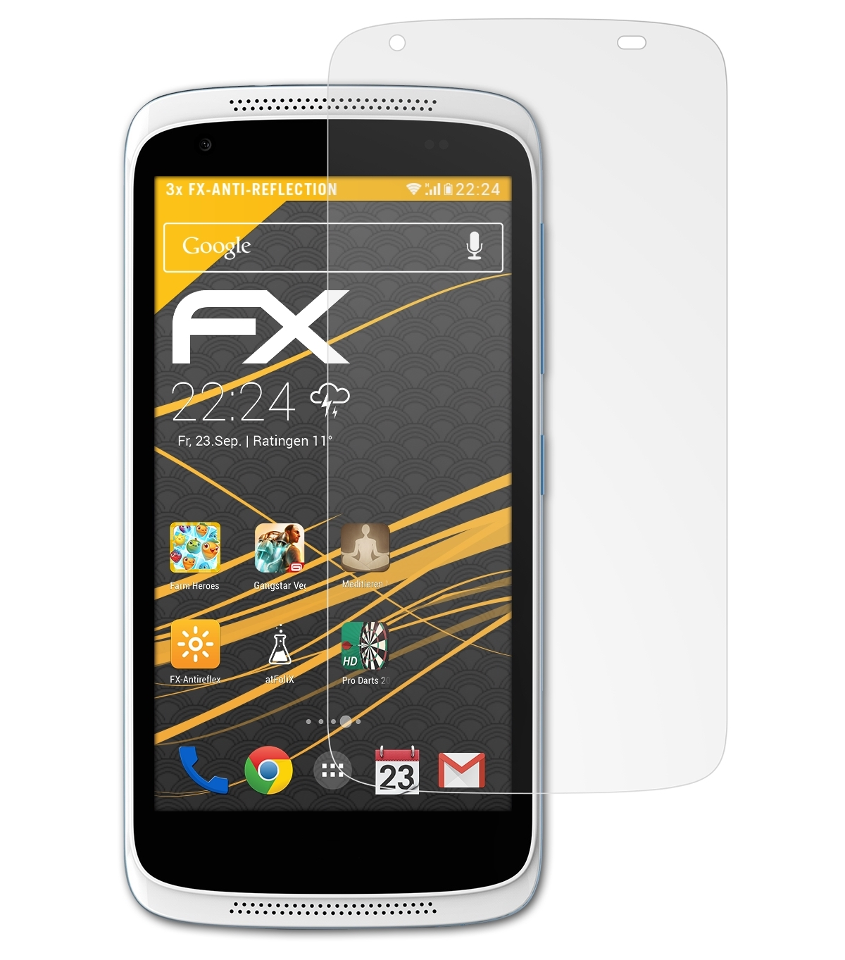 ATFOLIX 3x Desire Displayschutz(für HTC FX-Antireflex 526G+)